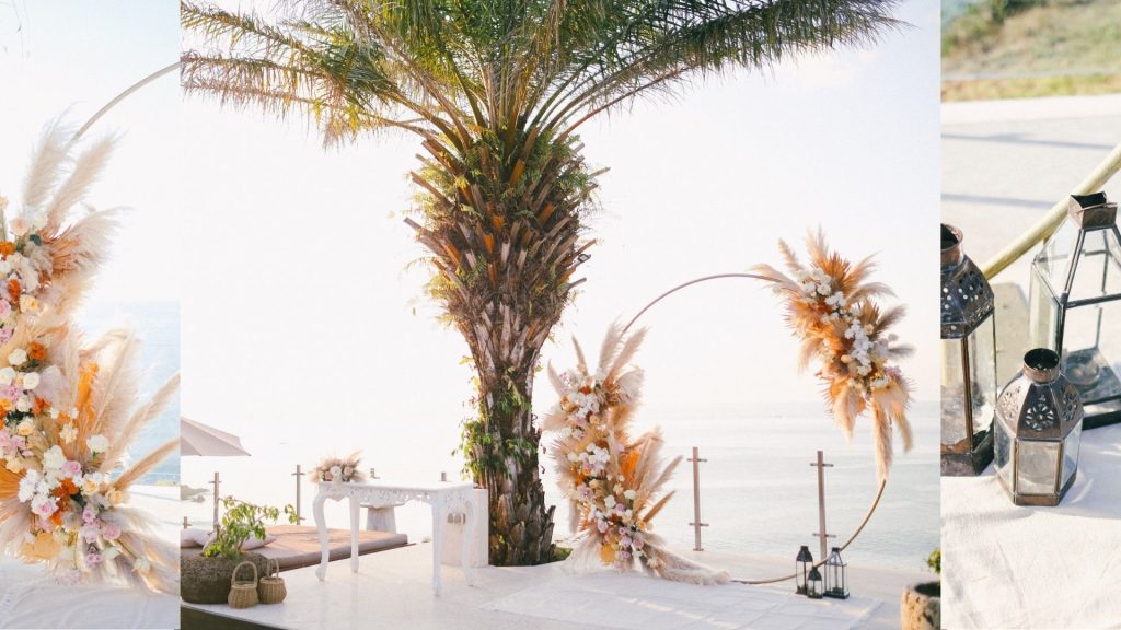 FIX boho beach wedding macrame wooden details