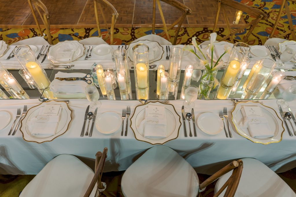 Decorative Acrylic Elements for Guest Table Arrangements