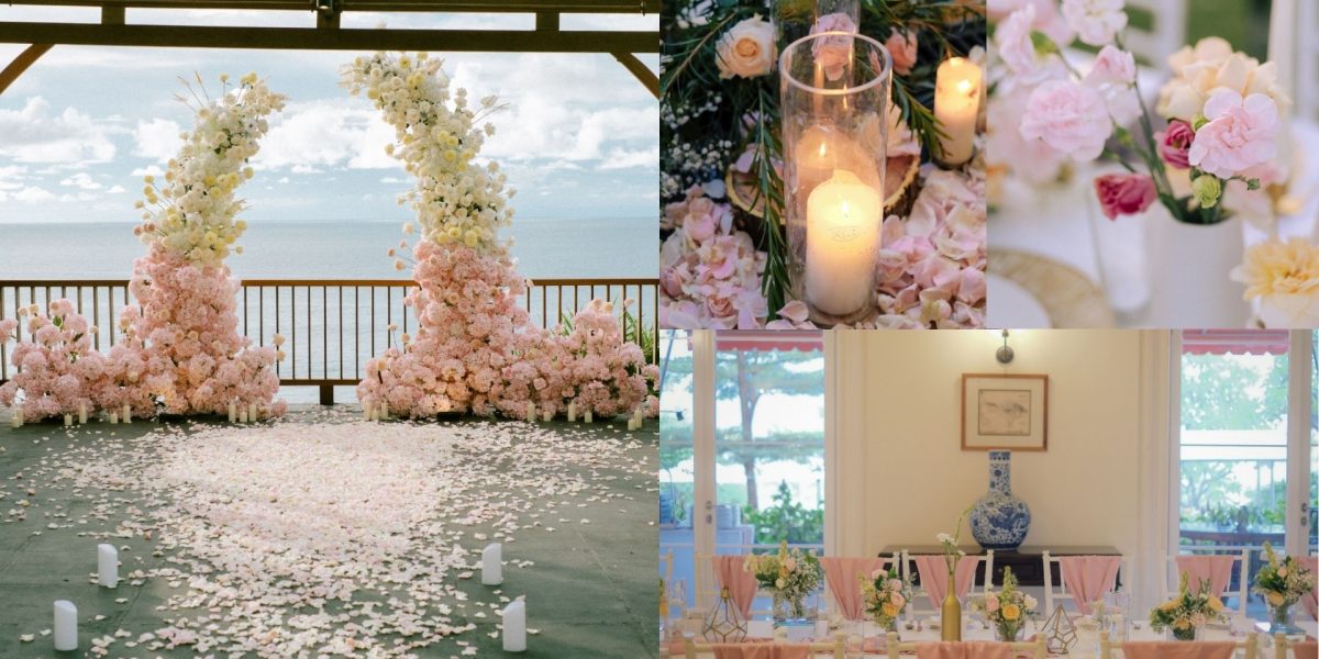 wedding theme with full pink details