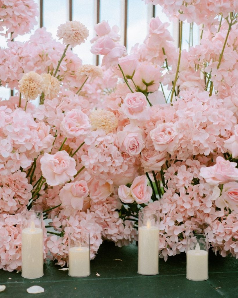 pink flowers with Bali Flower Decor