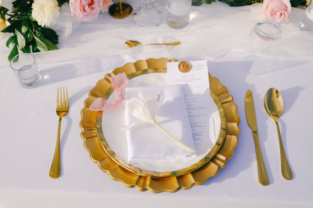 wedding table detail name card decor